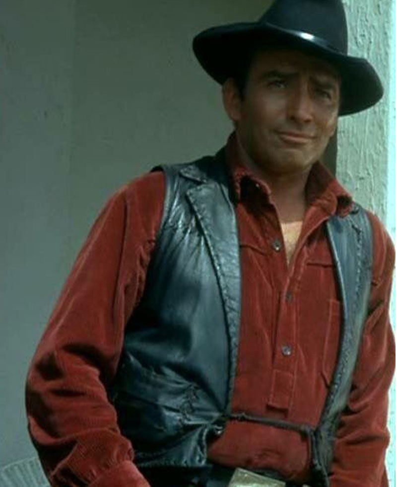 The Virginian James Drury Cowboy Leather Vest The Virginian James Drury Cowboy Leather Vest