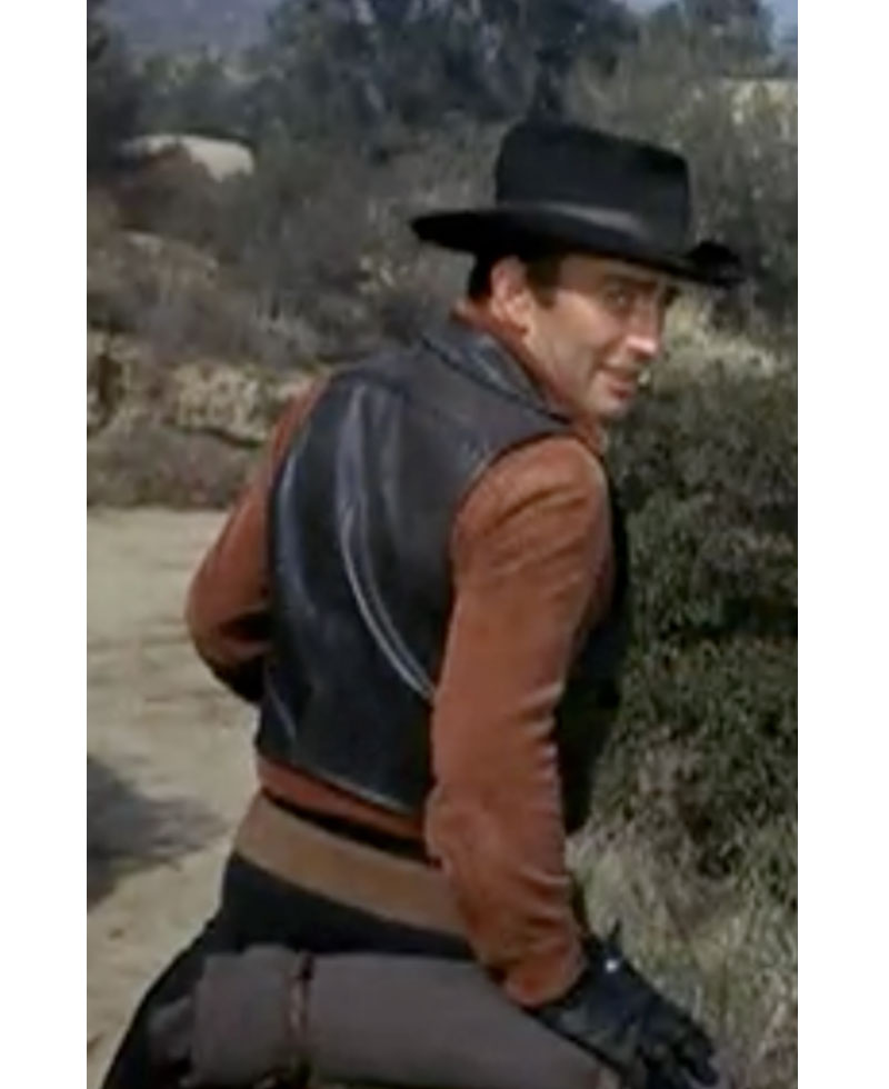 The Virginian James Drury Cowboy Leather Vest The Virginian James Drury Cowboy Leather Vest - Image 3