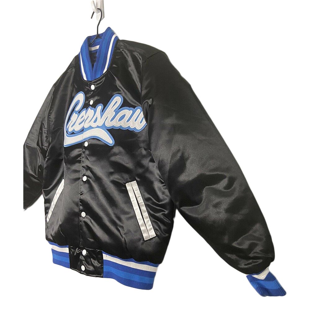 Crenshaw James 23 Varsity Black Jacket Crenshaw James 23 Varsity Black Jacket - Image 4