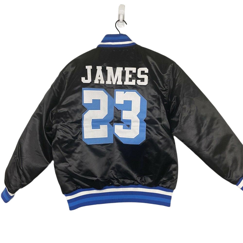 Crenshaw James 23 Varsity Black Jacket Crenshaw James 23 Varsity Black Jacket - Image 2