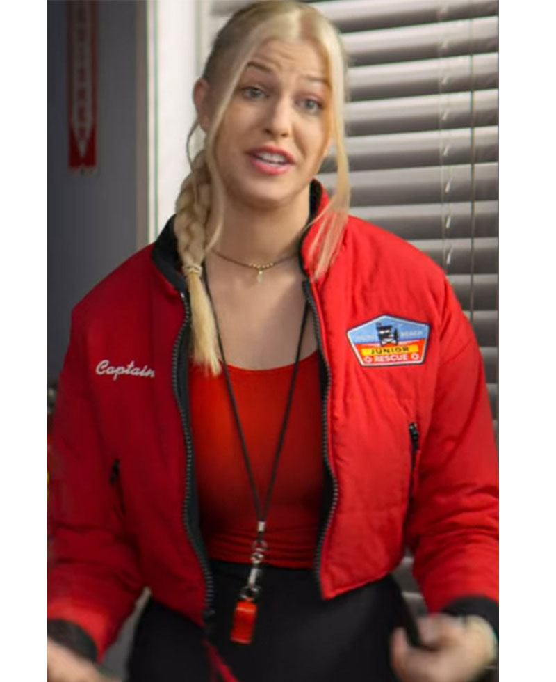 Jackie R. Jacobson Malibu Rescue Cropped Red Jacket Jackie R. Jacobson Malibu Rescue Cropped Red Jacket - Image 2