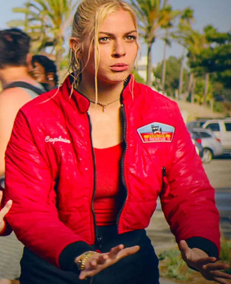 Jackie R. Jacobson Malibu Rescue Cropped Red Jacket Jackie R. Jacobson Malibu Rescue Cropped Red Jacket - Image 5