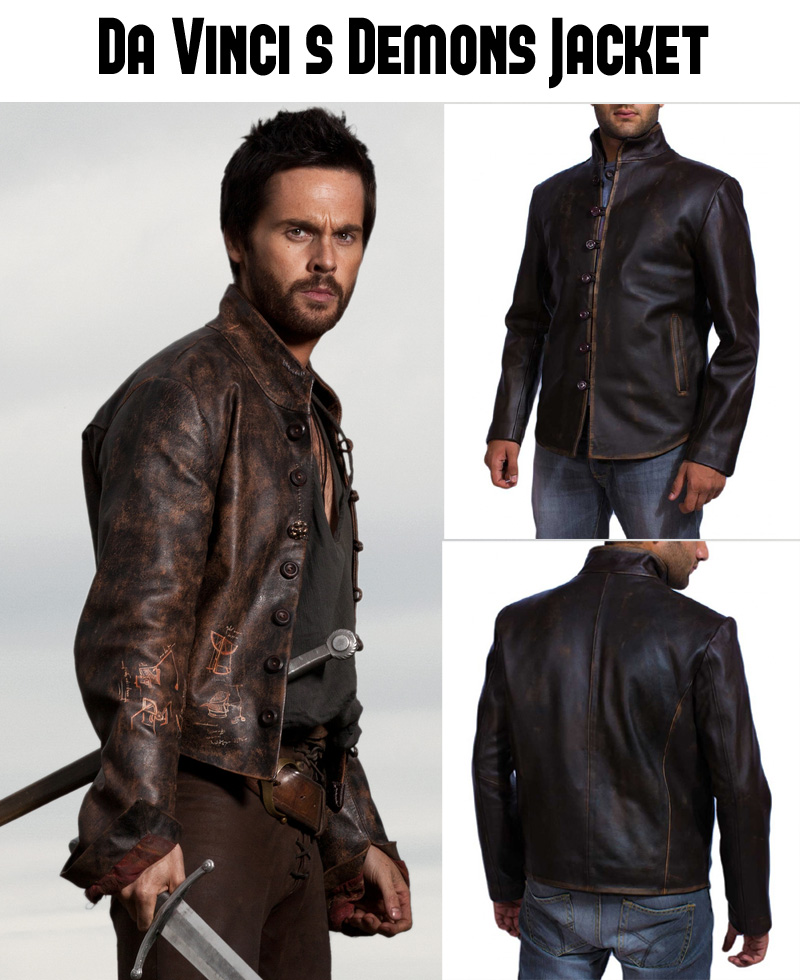 Da Vinci's Demons Leather Jacket Da Vinci's Demons Leather Jacket - Image 4