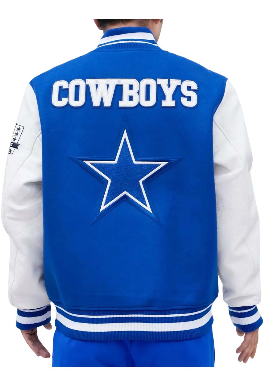 Dallas Cowboys Blue Varsity Jacket Dallas Cowboys Blue Varsity Jacket - Image 2