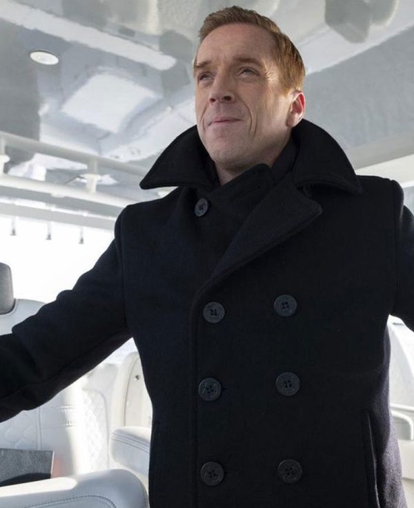 Billions Damian Lewis Black Peacoat