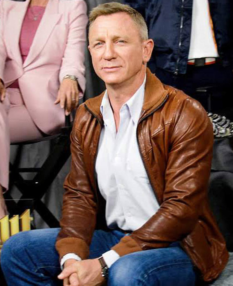 Daniel Craig Knives Out Brown Leather Jacket Daniel Craig Knives Out Brown Leather Jacket - Image 2