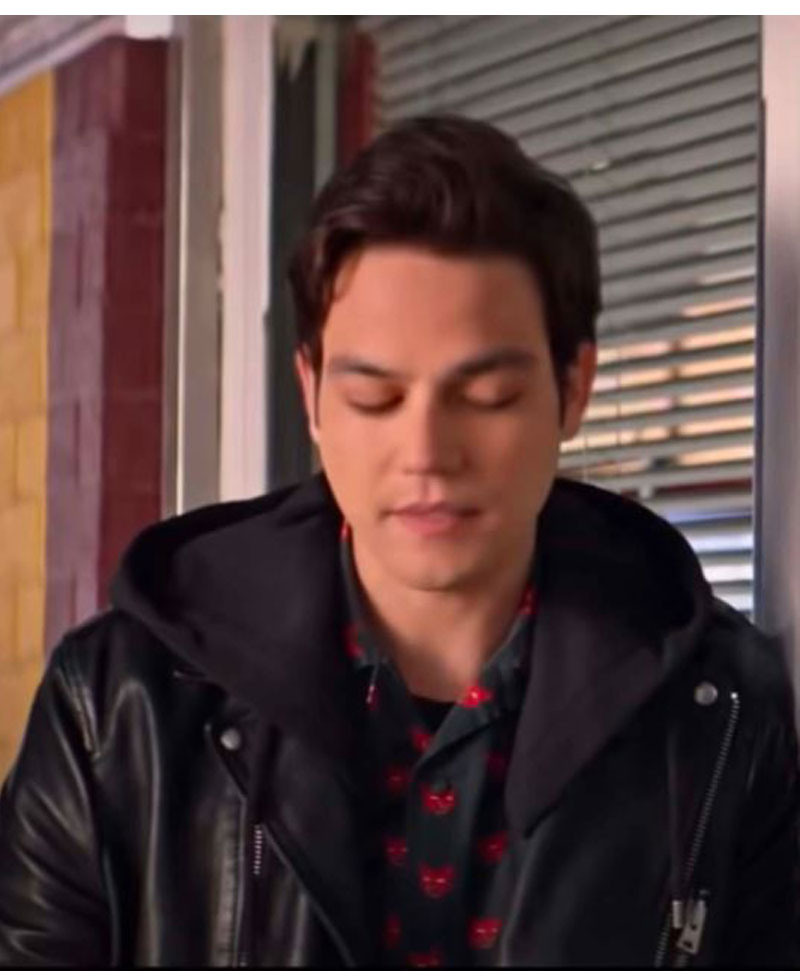 Heavy Daniel Zovatto Biker Leather Jacket with Hood Heavy Daniel Zovatto Biker Leather Jacket with Hood - Image 3