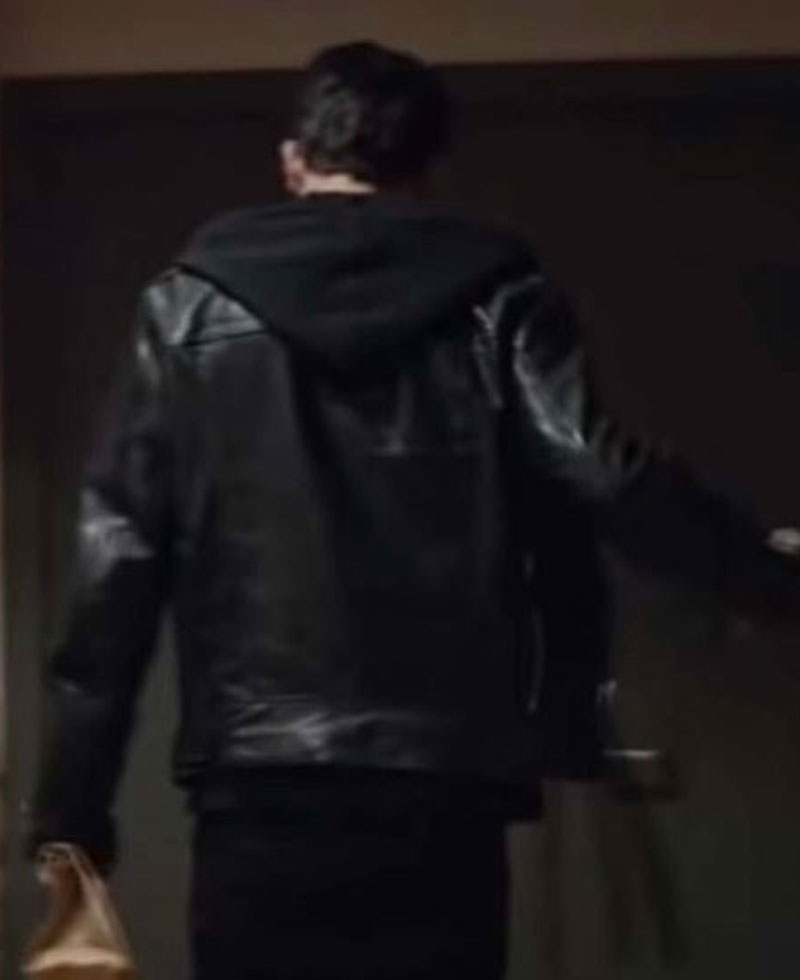 Heavy Daniel Zovatto Biker Leather Jacket with Hood Heavy Daniel Zovatto Biker Leather Jacket with Hood - Image 5