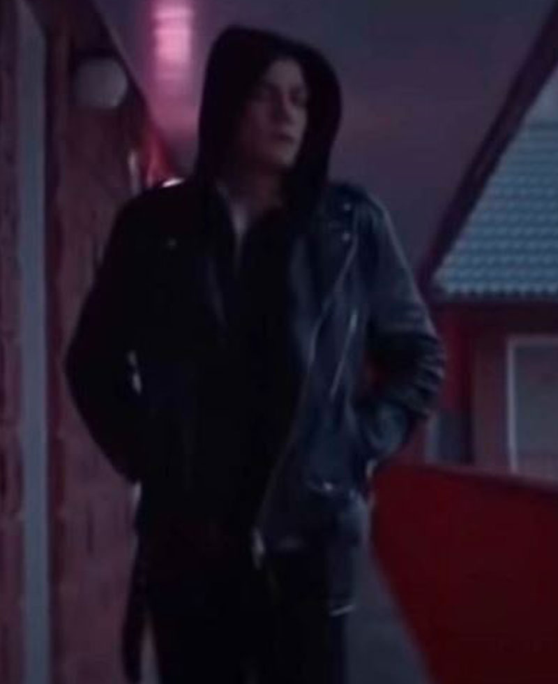 Heavy Daniel Zovatto Biker Leather Jacket with Hood Heavy Daniel Zovatto Biker Leather Jacket with Hood - Image 4