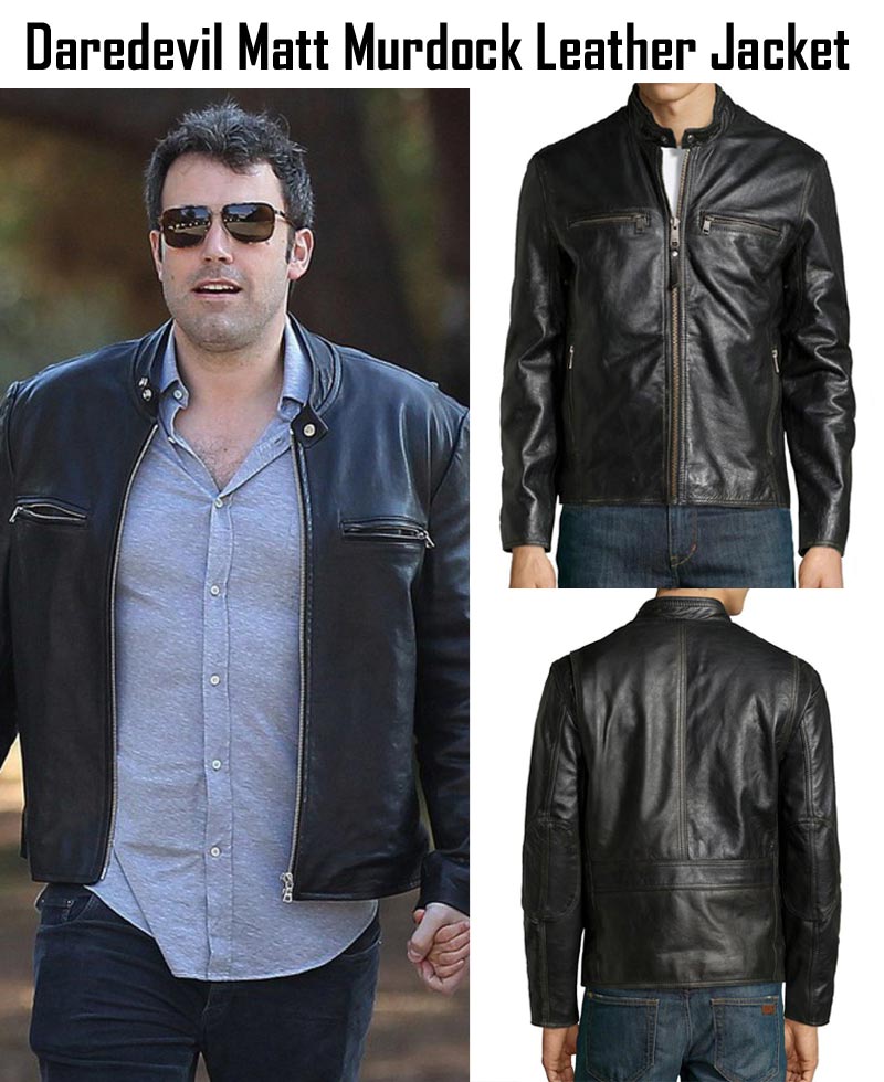 Daredevil Matt Murdock Black Leather Jacket Daredevil Matt Murdock Black Leather Jacket - Image 3
