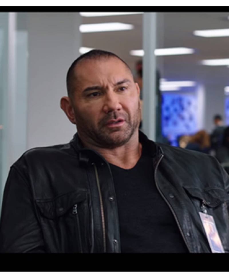 Dave Bautista My Spy Leather Jacket Dave Bautista My Spy Leather Jacket - Image 2