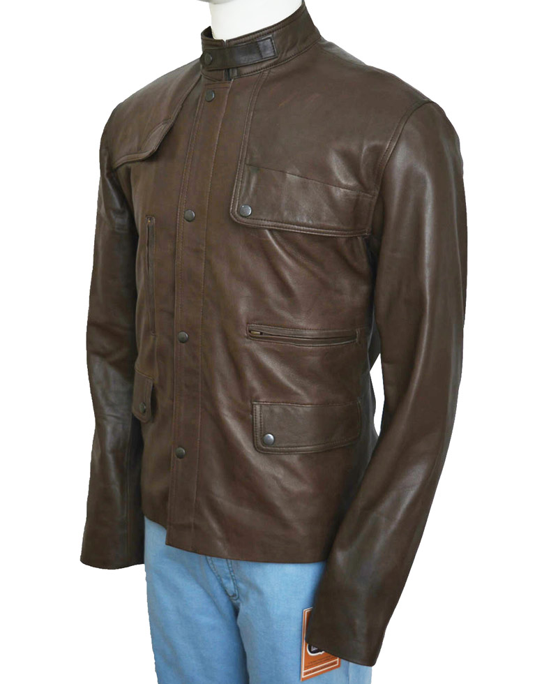 Deadpool Film Ajax Brown Leather Jacket Deadpool Film Ajax Brown Leather Jacket - Image 3