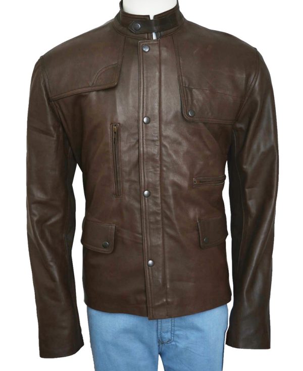 Deadpool Film Ajax Brown Leather Jacket