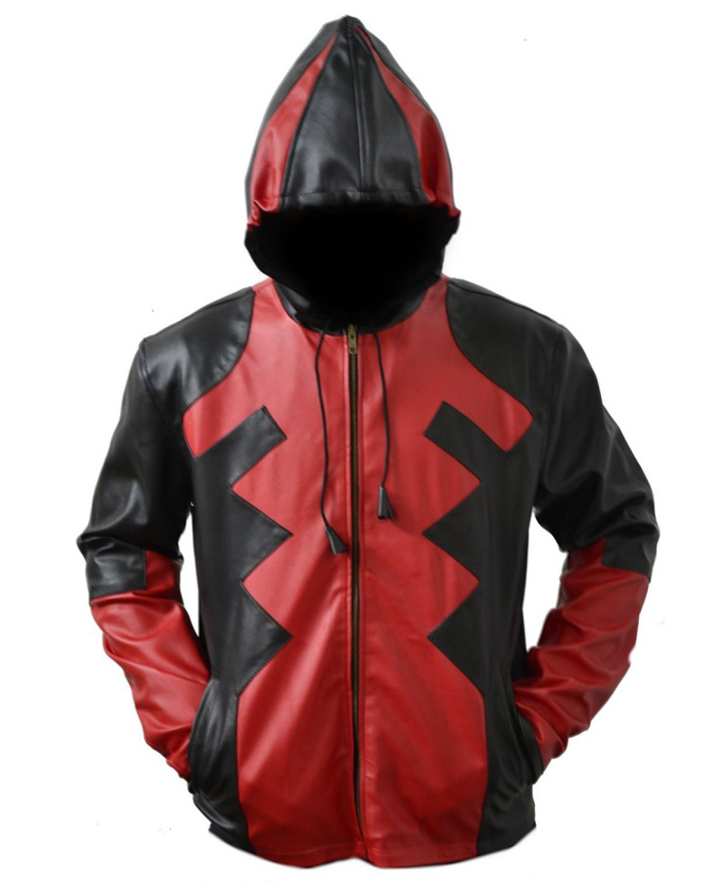 Deadpool Leather Hoodie