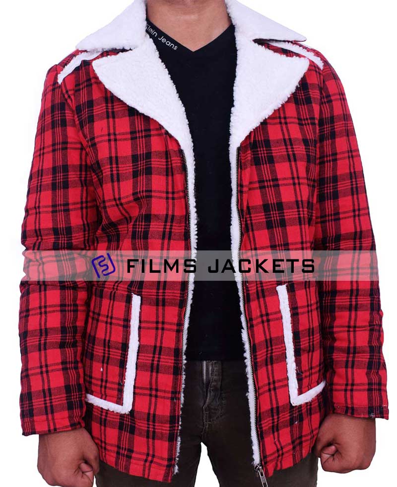 Deadpool Vanessa and Wade Wilson Shearling Jacket Deadpool Vanessa and Wade Wilson Shearling Jacket - Image 4