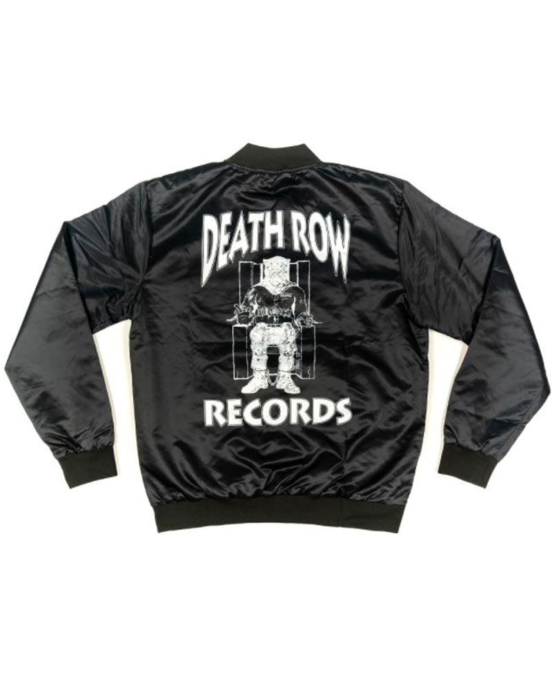 Men's Death Row Records Bomber Satin Jacket Men's Death Row Records Bomber Satin Jacket - Image 2