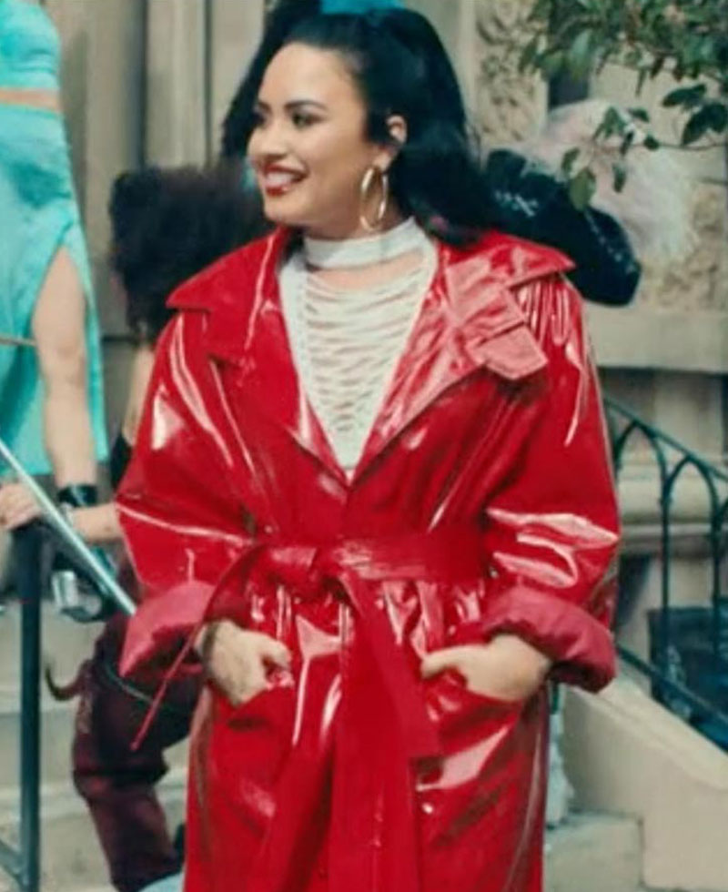 Demi Lovato Tell Me You Love Me Red Leather Coat Demi Lovato Tell Me You Love Me Red Leather Coat
