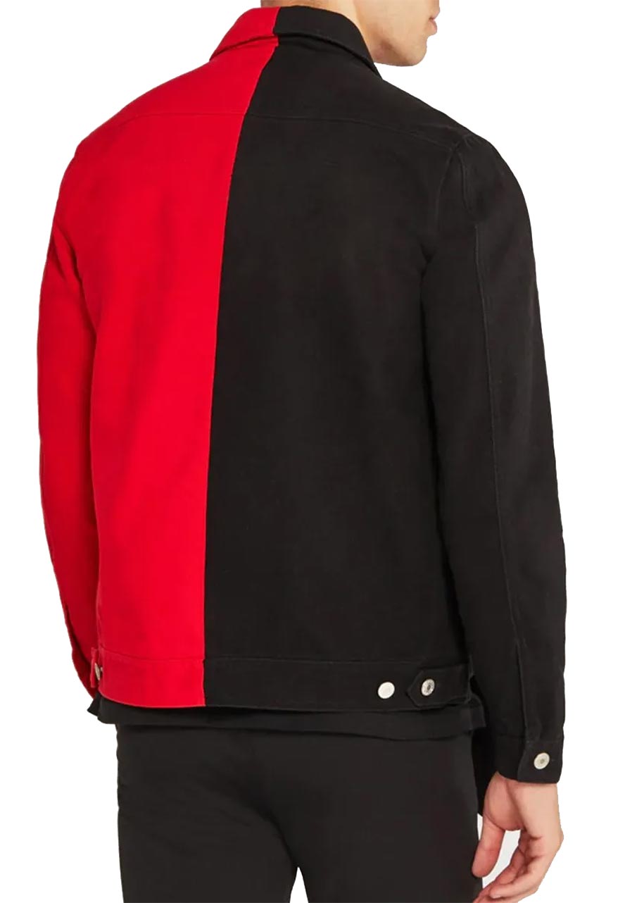 Denim Black and Red Jacket Denim Black and Red Jacket - Image 2
