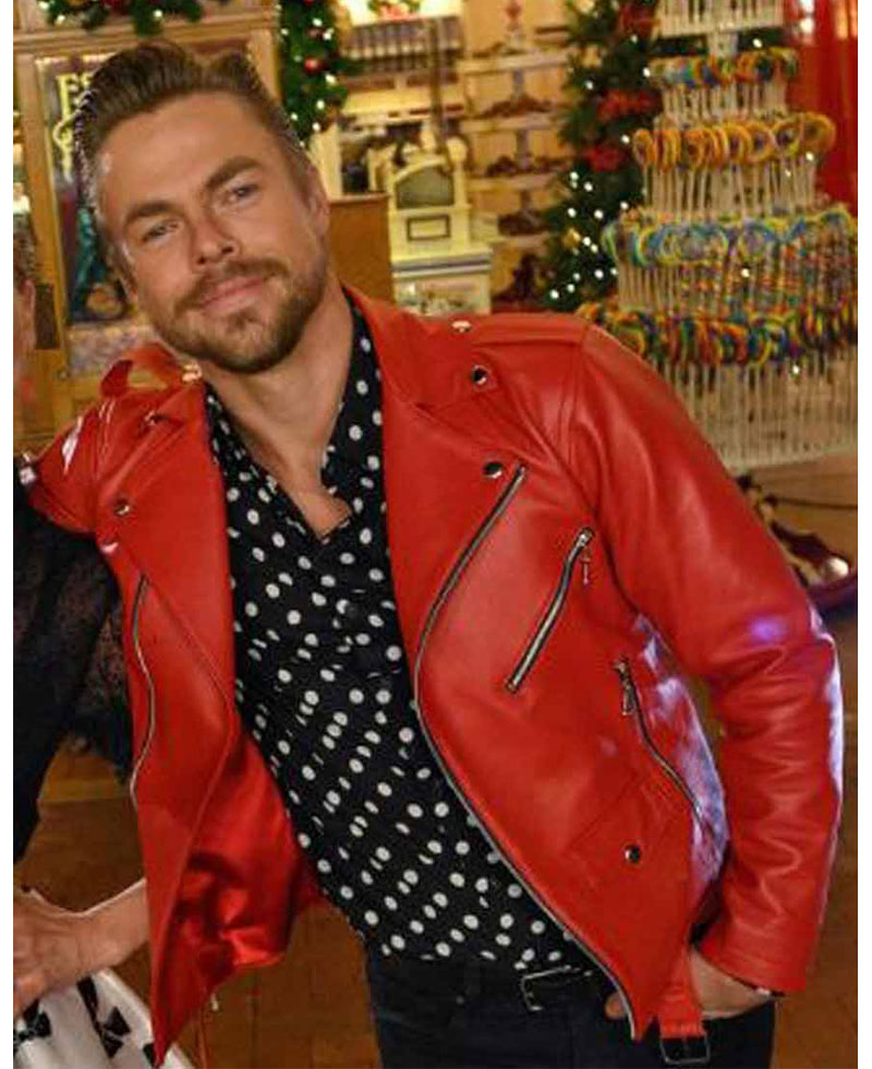 Derek Hough Magical Holiday Celebration Motorcycle Leather Jacket Derek Hough Magical Holiday Celebration Motorcycle Leather Jacket