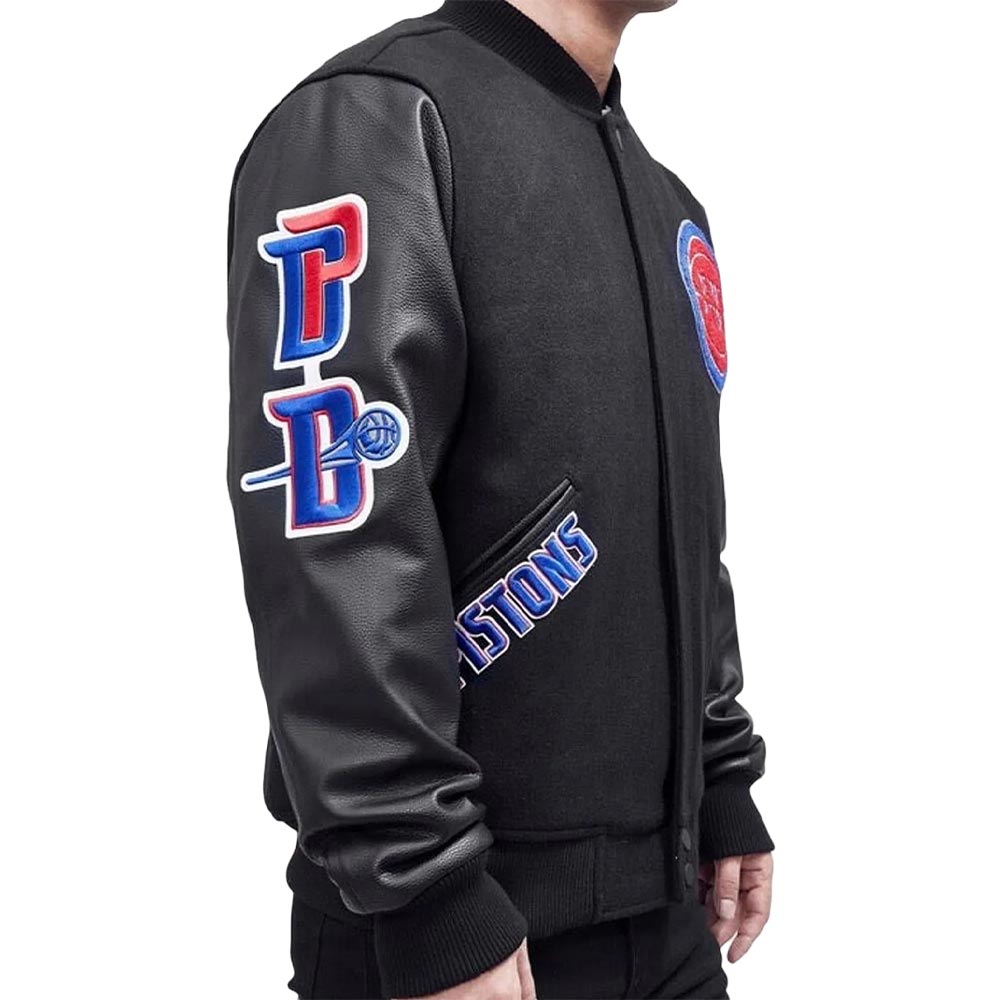Detroit Pistons Black Varsity Jacket Detroit Pistons Black Varsity Jacket - Image 4