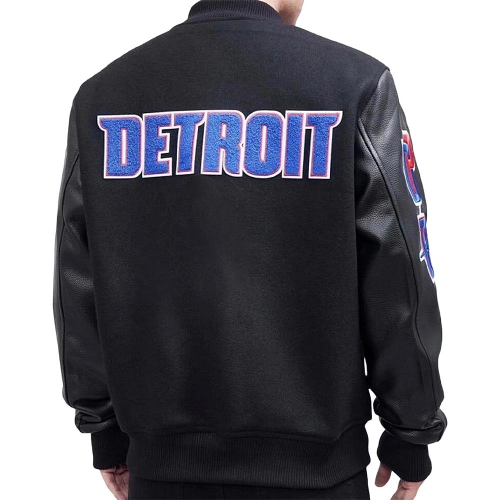 Detroit Pistons Black Varsity Jacket Detroit Pistons Black Varsity Jacket - Image 2