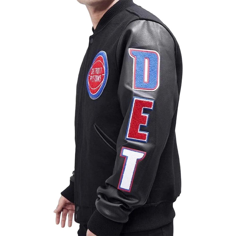 Detroit Pistons Black Varsity Jacket Detroit Pistons Black Varsity Jacket - Image 3