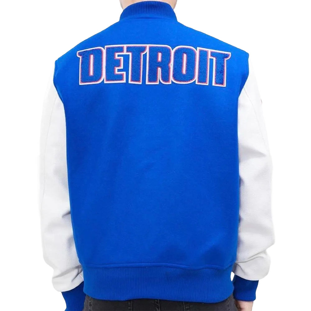 Detroit Pistons Blue Varsity Jacket Detroit Pistons Blue Varsity Jacket - Image 2