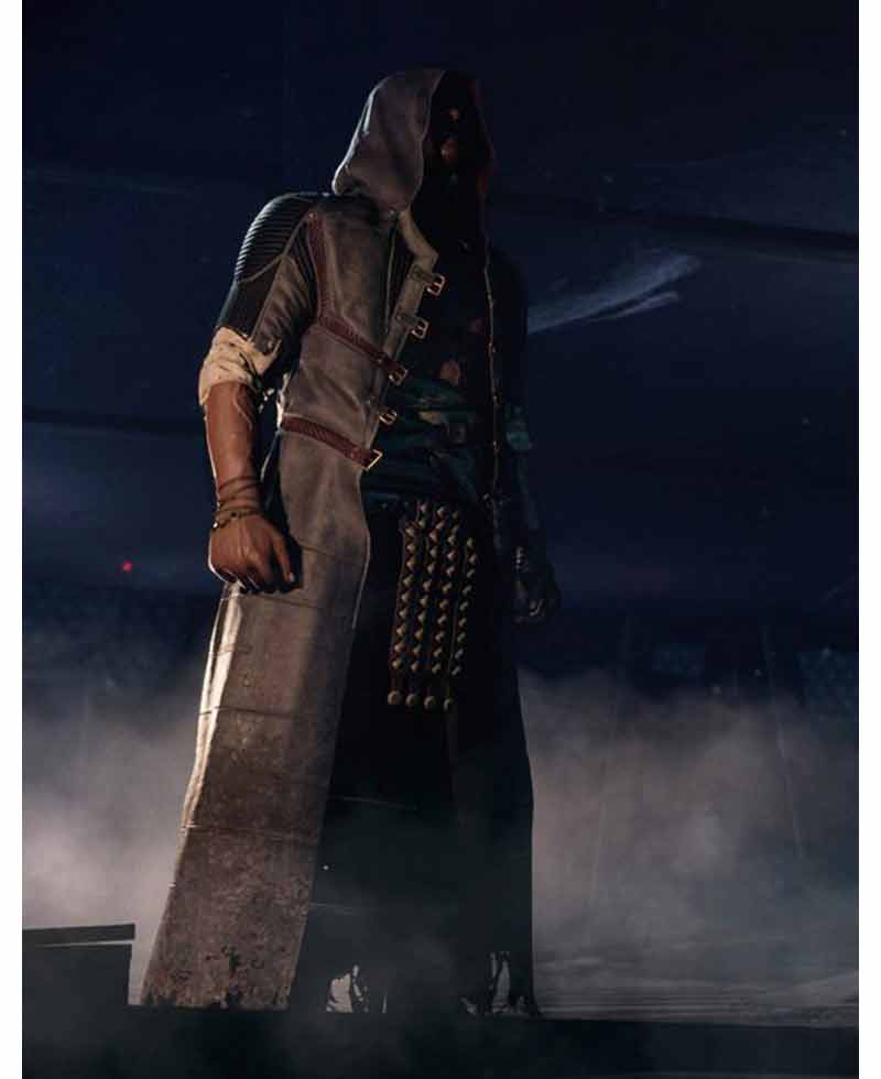 Devils Hunt Game Trench Leather Coat Devils Hunt Game Trench Leather Coat - Image 4