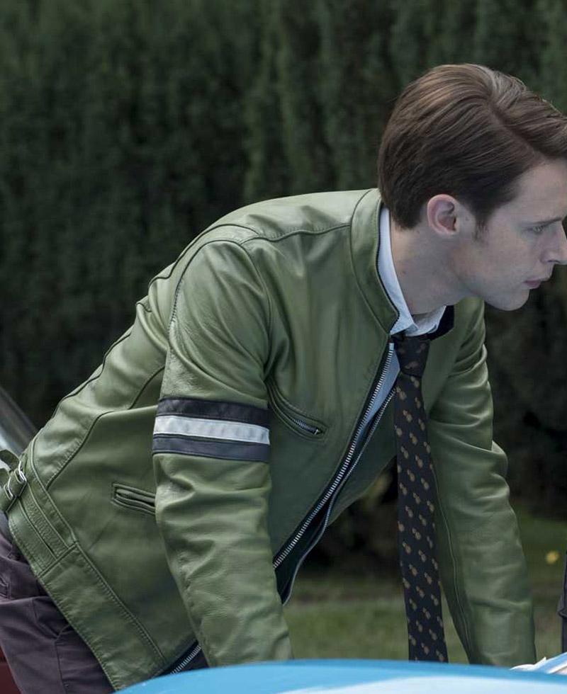 Dirk Gently Samuel Barnett Green Leather Jacket Dirk Gently Samuel Barnett Green Leather Jacket - Image 5