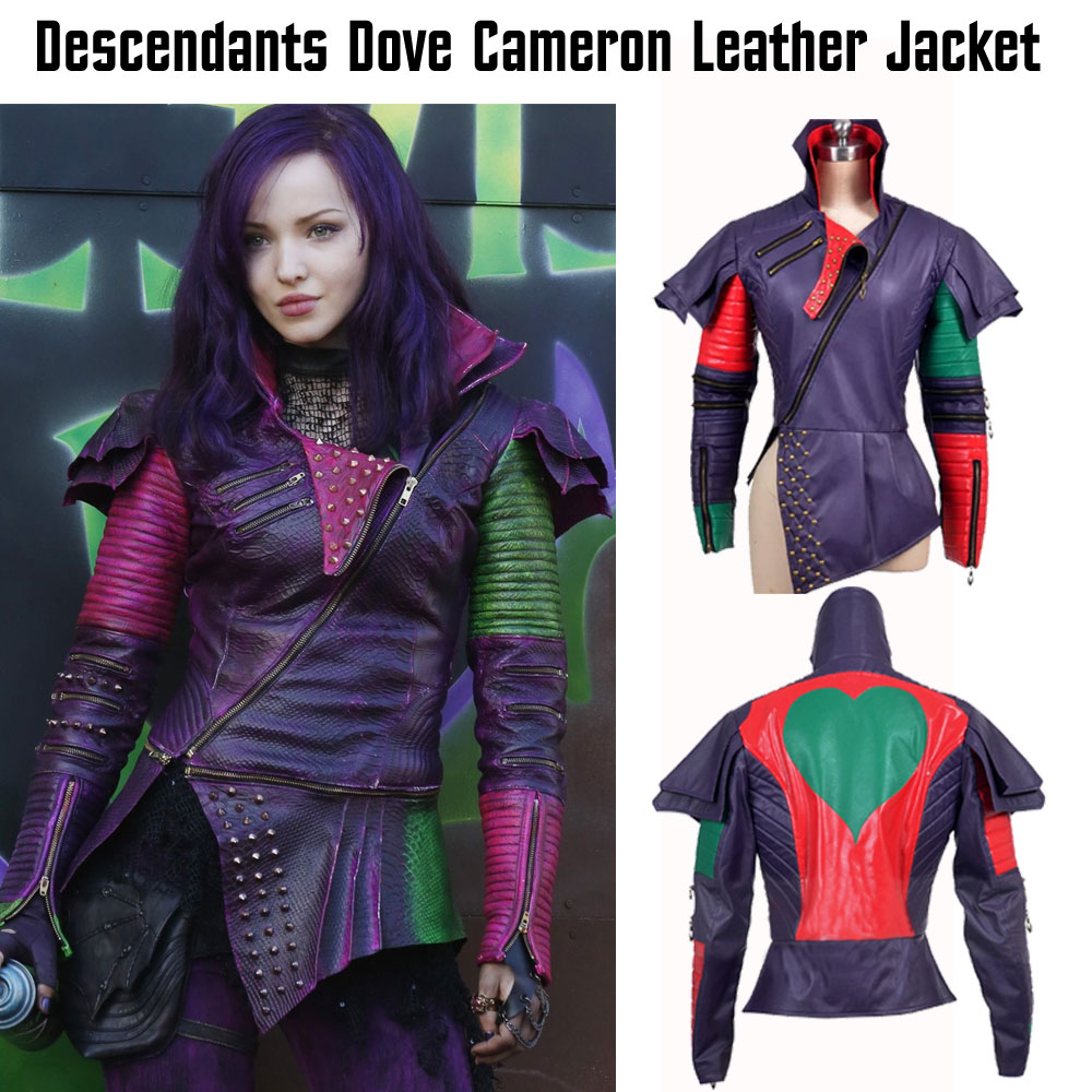 Descendants Dove Cameron Leather Jacket disneys descendants mal jacket
