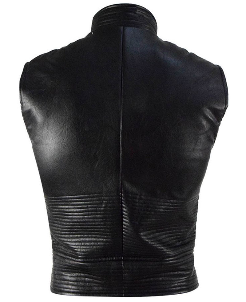 Vergil Blue and Black Leather Vest Vergil Blue and Black Leather Vest - Image 2