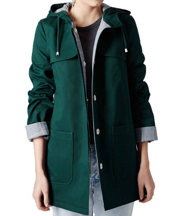Doctor Who Jenna Coleman Green Hooded Jacket