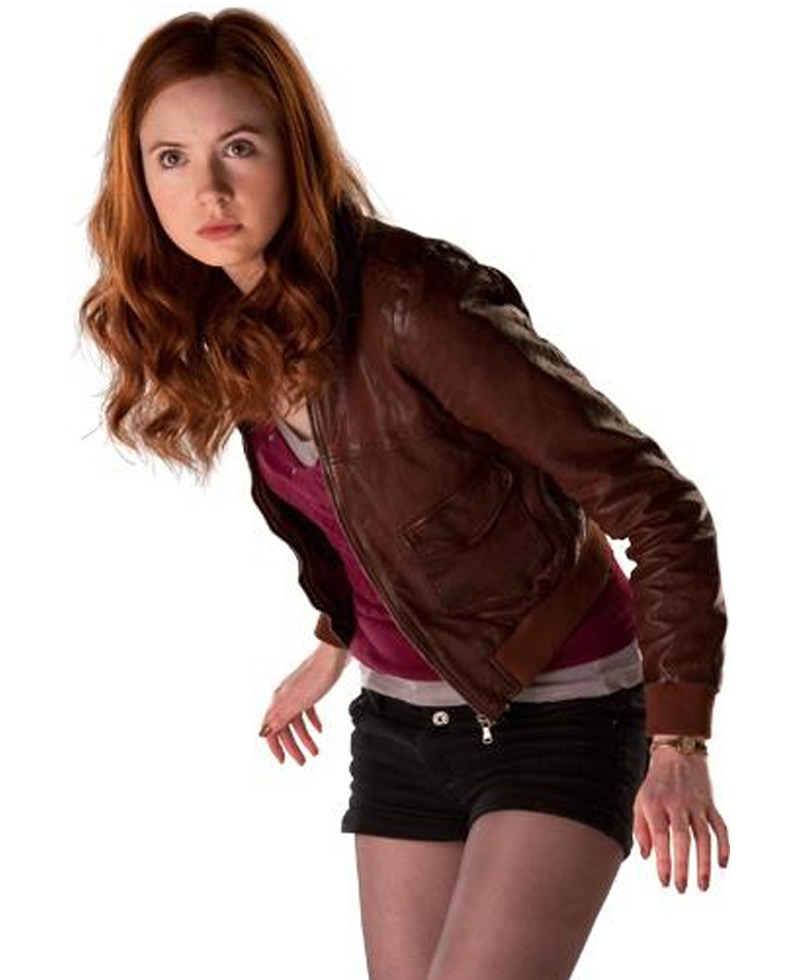 Karen Gillan Doctor Who Amy Pond Brown Jacket Karen Gillan Doctor Who Amy Pond Brown Jacket - Image 3