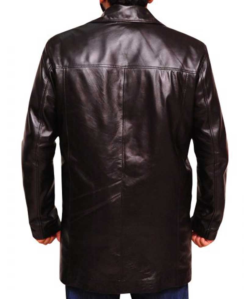 Dominic West The Wire Leather Coat Dominic West The Wire Leather Coat - Image 7