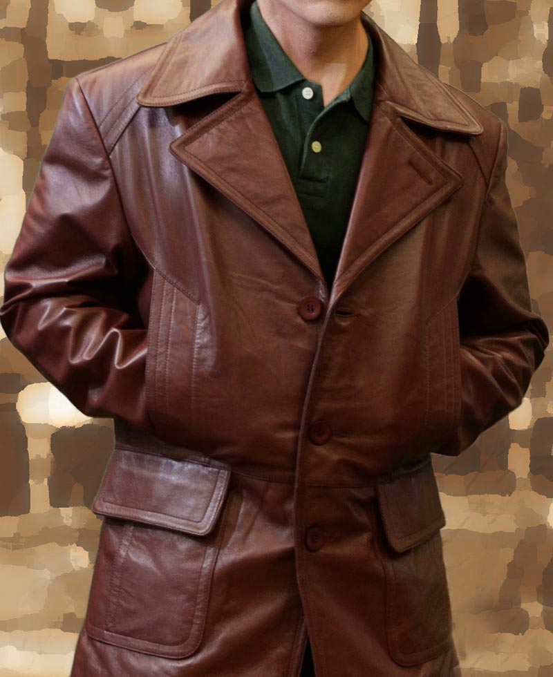 Donnie Brasco Film Johnny Depp Brown Leather Jacket Donnie Brasco Film Johnny Depp Brown Leather Jacket - Image 3