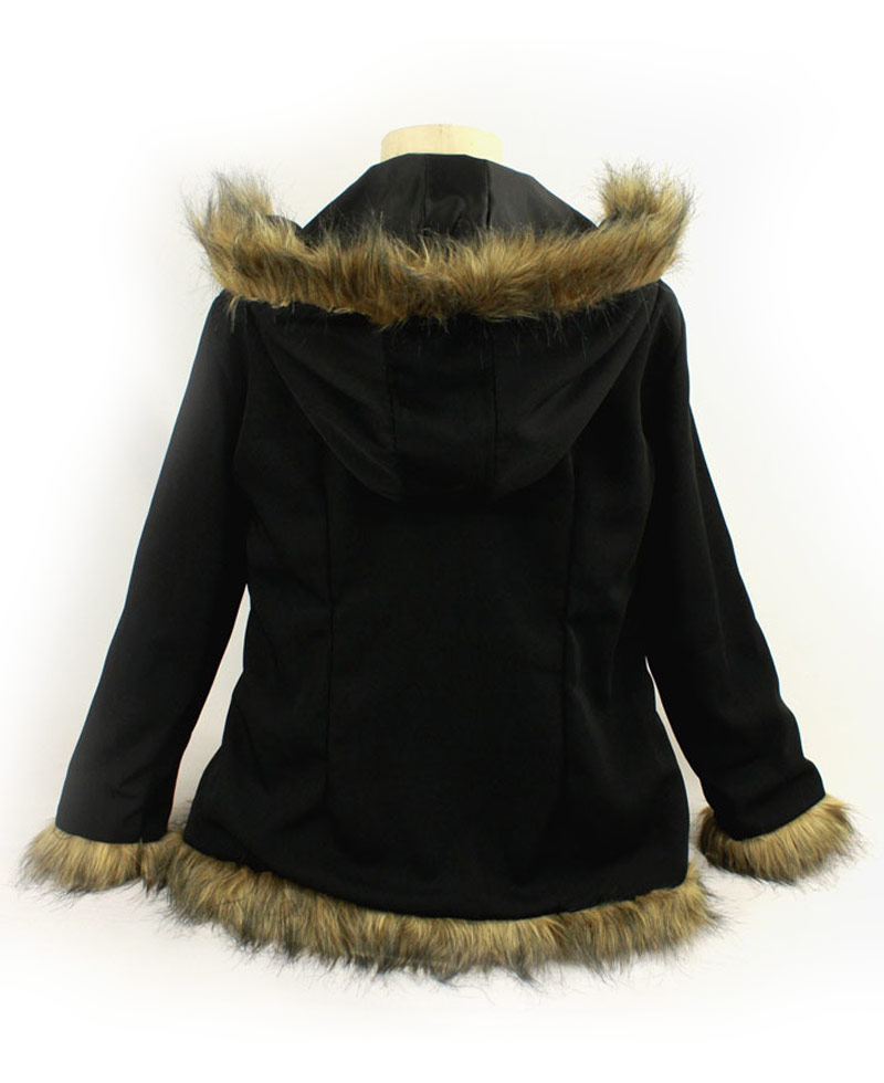 Durarara Izaya Jacket with Fur Hoodie Durarara Izaya Jacket with Fur Hoodie - Image 7