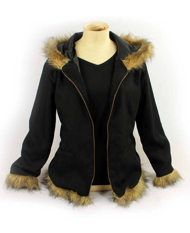 Durarara Izaya Jacket with Fur Hoodie Durarara Izaya Jacket with Fur Hoodie - Image 6