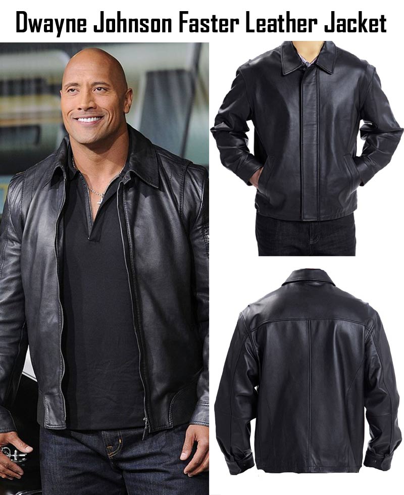 Driver Faster Movie Dwayne Johnson Leather Jacket Driver Faster Movie Dwayne Johnson Leather Jacket - Image 3