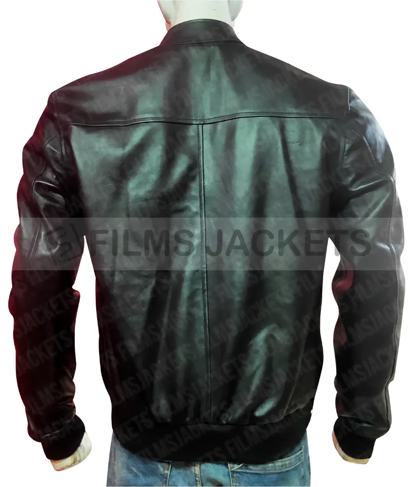 Dwayne Johnson Fighting with My Family Black Leather Jacket Dwayne Johnson Fighting with My Family Black Leather Jacket - Image 6