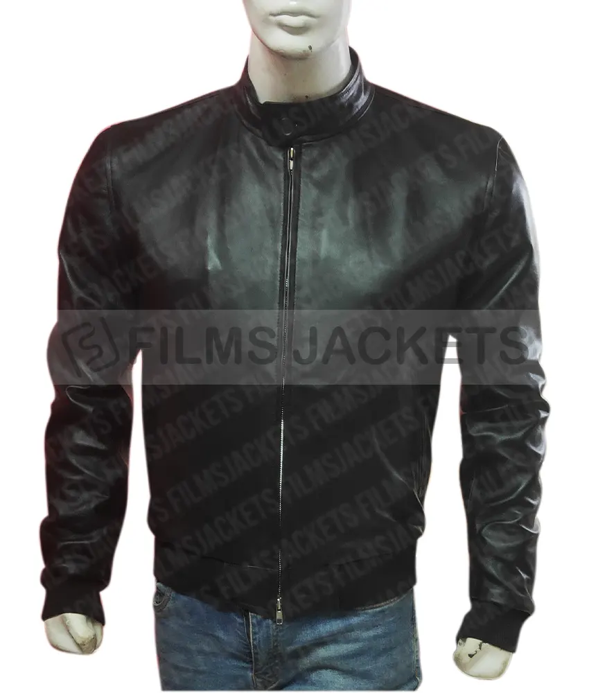 Dwayne Johnson Fighting with My Family Black Leather Jacket Dwayne Johnson Fighting with My Family Black Leather Jacket - Image 3