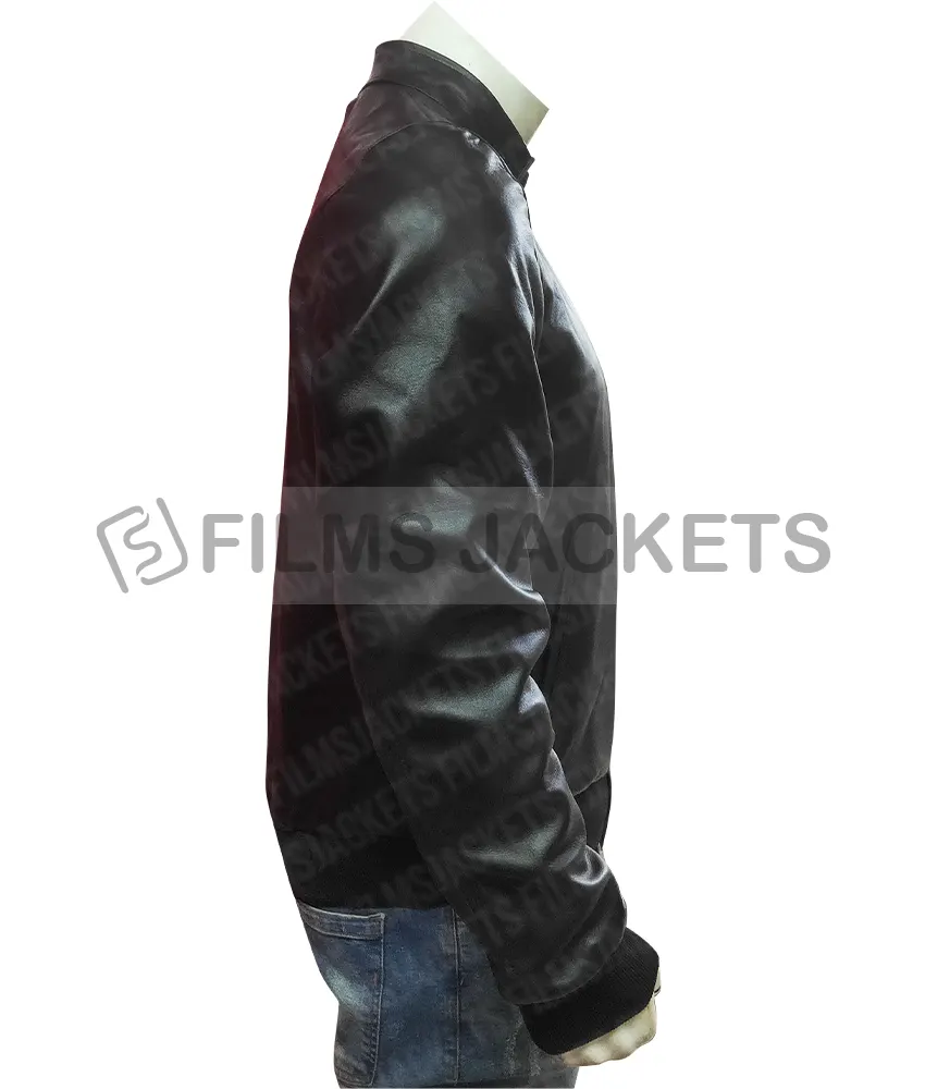 Dwayne Johnson Fighting with My Family Black Leather Jacket Dwayne Johnson Fighting with My Family Black Leather Jacket - Image 4