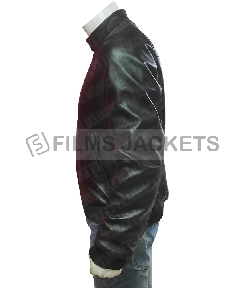 Dwayne Johnson Fighting with My Family Black Leather Jacket Dwayne Johnson Fighting with My Family Black Leather Jacket - Image 5