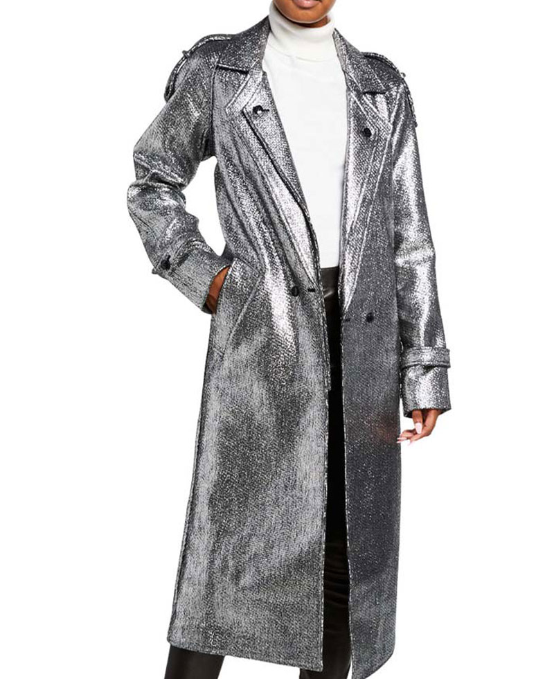 Dynasty Elizabeth Gillies Silver Coat Dynasty Elizabeth Gillies Silver Coat
