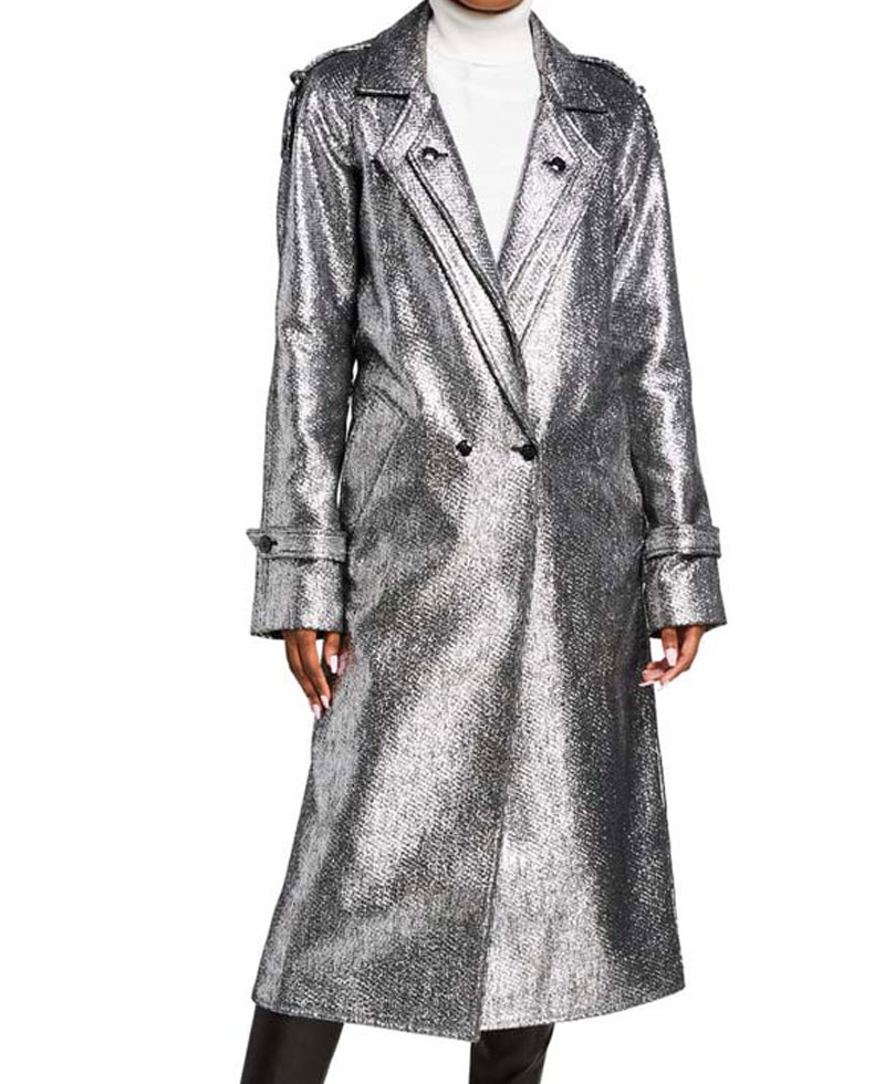 Dynasty Elizabeth Gillies Silver Coat Dynasty Elizabeth Gillies Silver Coat - Image 2