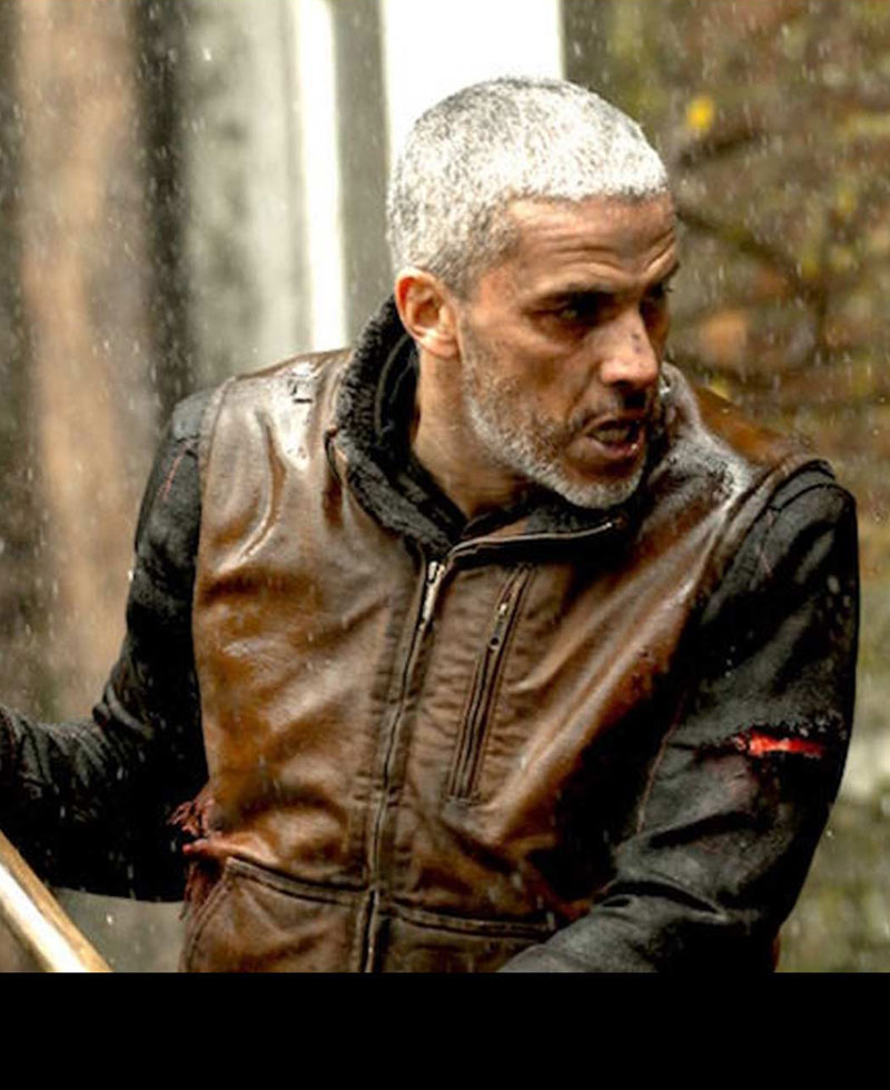 Earth and Blood Sami Bouajila Brown Leather Vest Earth and Blood Sami Bouajila Brown Leather Vest