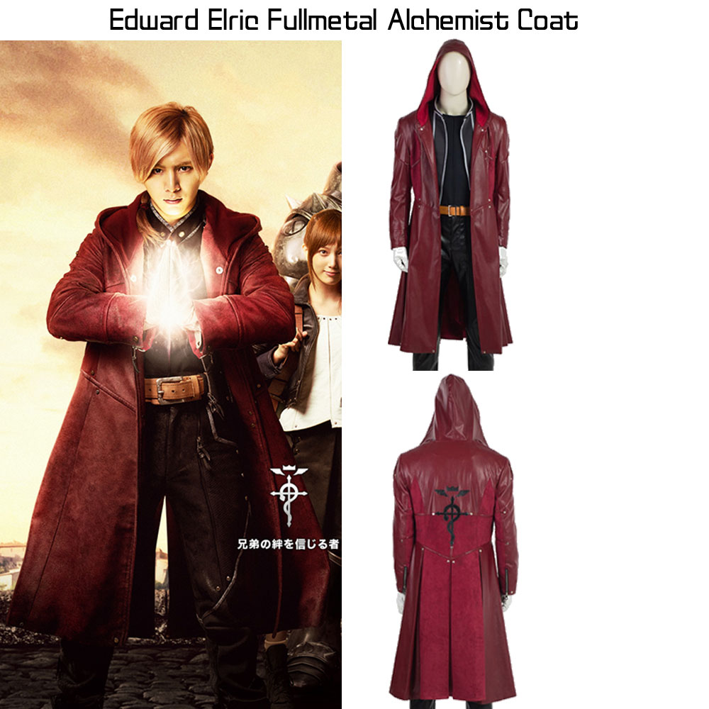 Edward Elric Fullmetal Alchemist Jacket with Hoodie Edward Elric Fullmetal Alchemist Jacket with Hoodie - Image 7