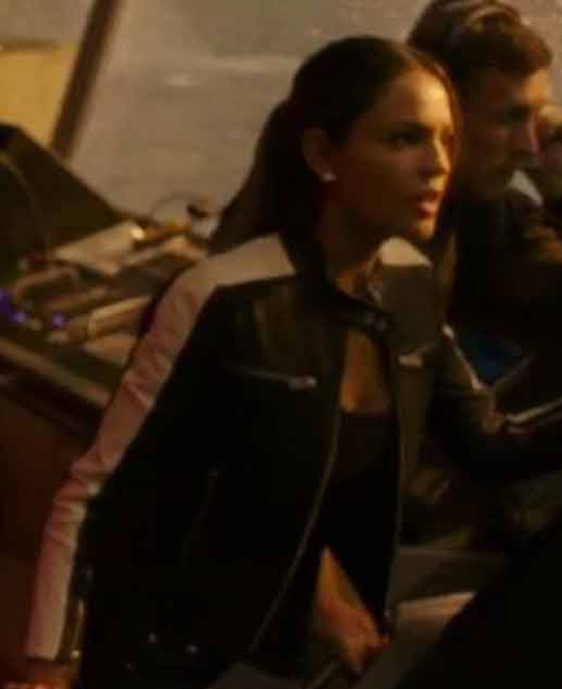 Eiza González Godzilla Vs Kong Biker Leather Jacket Eiza González Godzilla Vs Kong Biker Leather Jacket - Image 5