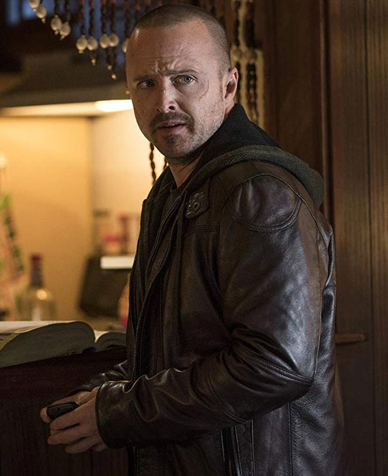 El Camino A Breaking Bad Aaron Paul Brown Leather Jacket El Camino A Breaking Bad Aaron Paul Brown Leather Jacket - Image 3