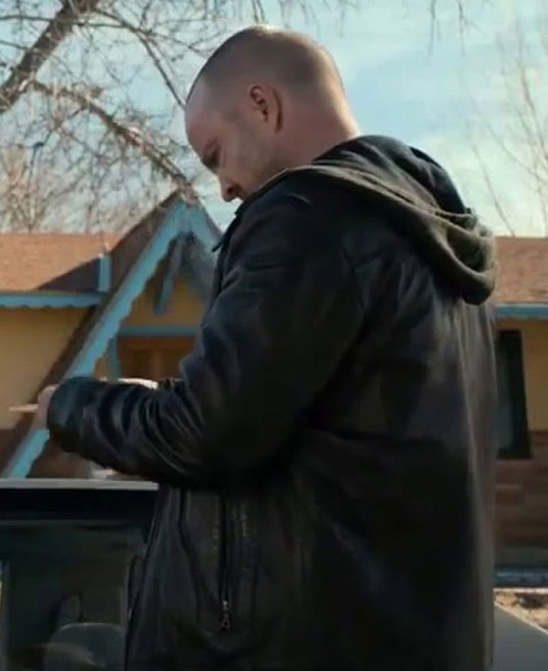 El Camino A Breaking Bad Aaron Paul Brown Leather Jacket El Camino A Breaking Bad Aaron Paul Brown Leather Jacket - Image 5