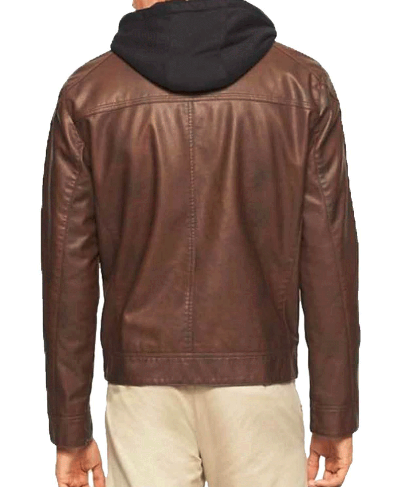 El Camino A Breaking Bad Aaron Paul Brown Leather Jacket El Camino A Breaking Bad Aaron Paul Brown Leather Jacket - Image 2